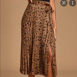Moon River Pleated Midi Skirt